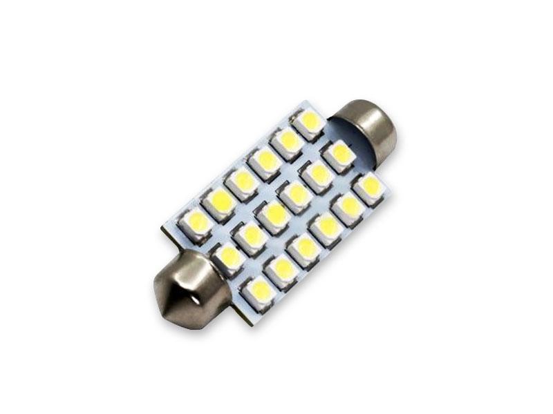 Автомобильная лампа светодиодная LEDUA S85 41 мм 18 SMD 3528 12V Белый (1683)