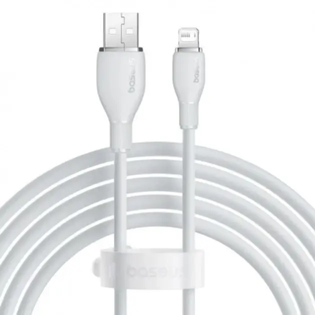Кабель BASEUS Pudding Series Fast Charging Cable USB to Lightning P10355700221-00 2,4A 1,2 м White