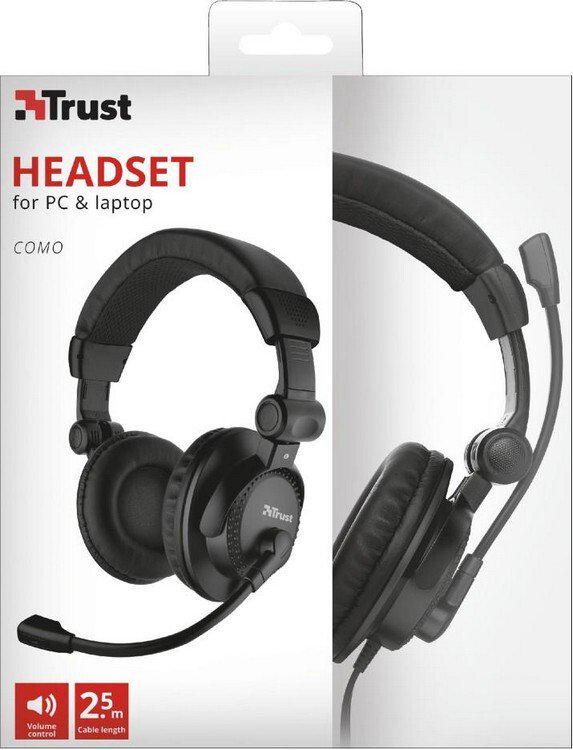 Гарнитура Trust Como Headset for PC and laptop 21658 Черный (207083) - фото 5