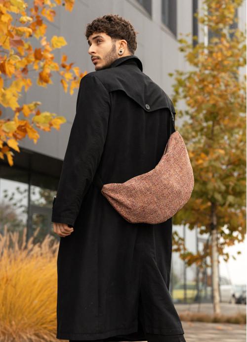 Мужская сумка хобо Sambag тканевая Терракотовый (723058428) - фото 6 Мужская сумка хобо Sambag тканевая Терракотовый (723058428) - фото 6