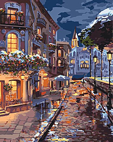 Картина по номерам Идейка "Зимний городок" 40х50 см (KHO3542)