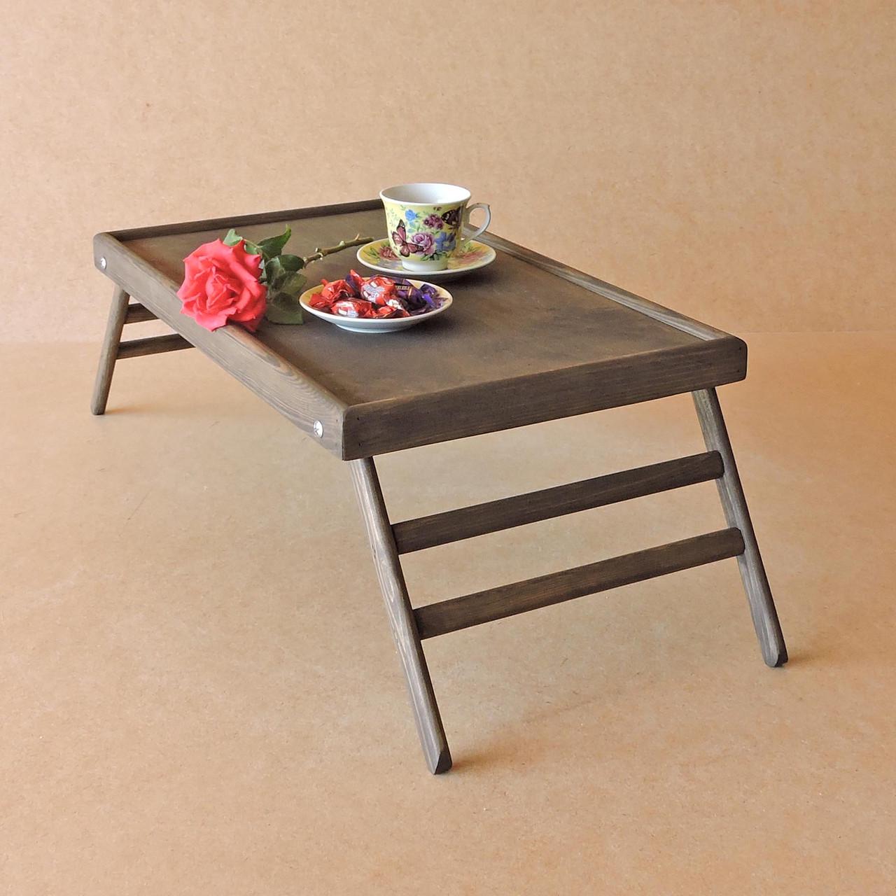 Столик-поднос для завтрака из дерева Техас Мокко (СТП-000511)