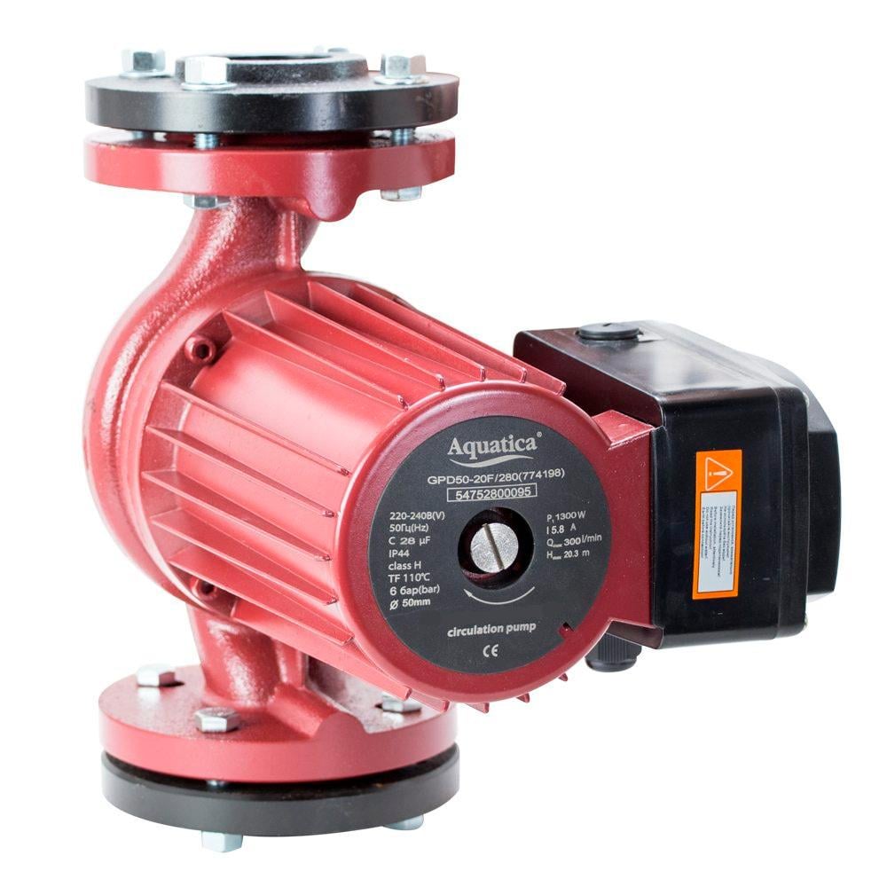 Насос циркуляційний фланцевий Aquatica 1,3 кВт Hmax 12,3 м Qmax 550 л/хв DN65 300 мм з відповіднем фланцем (AKD4776)