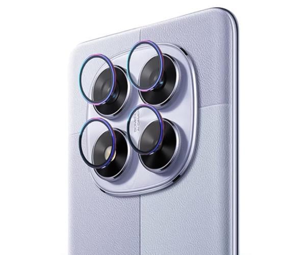 Защитное стекло с рамкой CD Pattern для Xiaomi Poco X7/Redmi Note 14 Pro на заднюю камеру Разноцветный