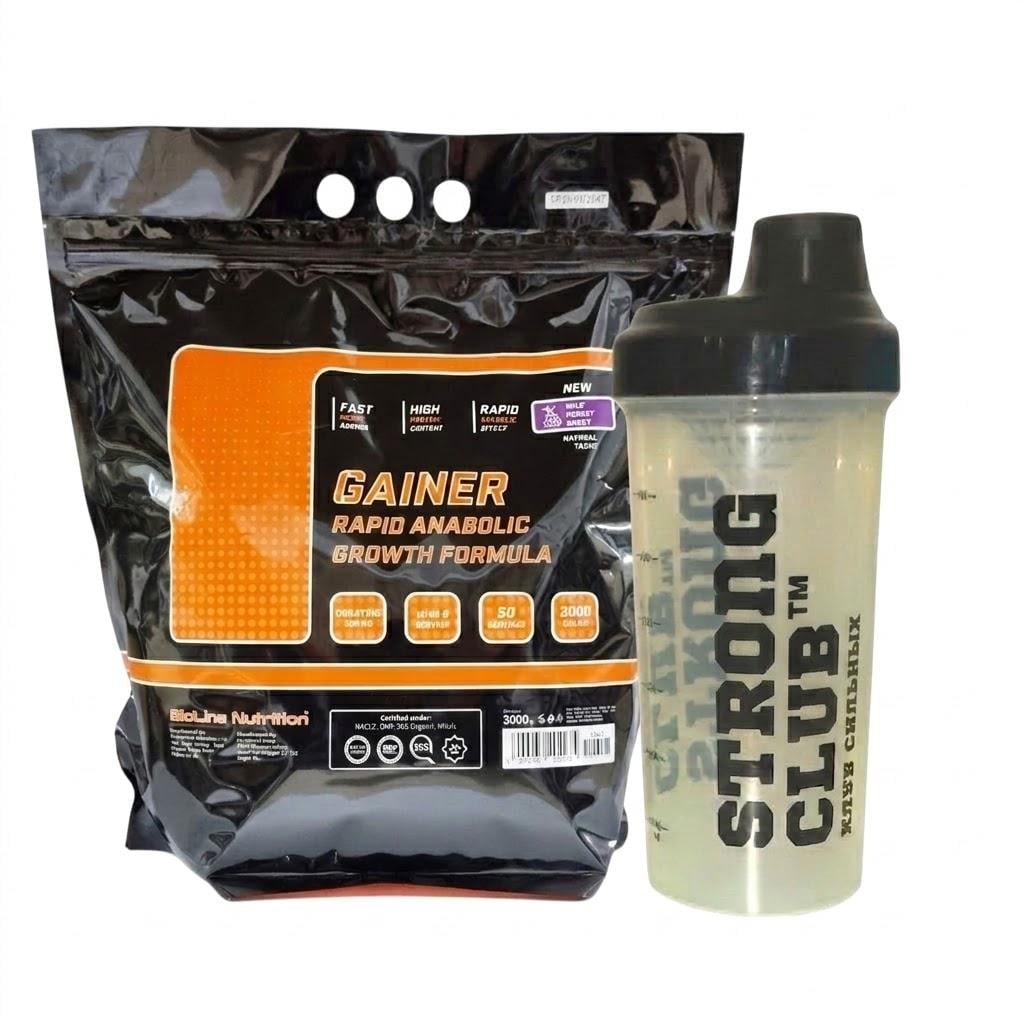 Набір BioLine Nutrition Гейнер 3 кг/Шейкер