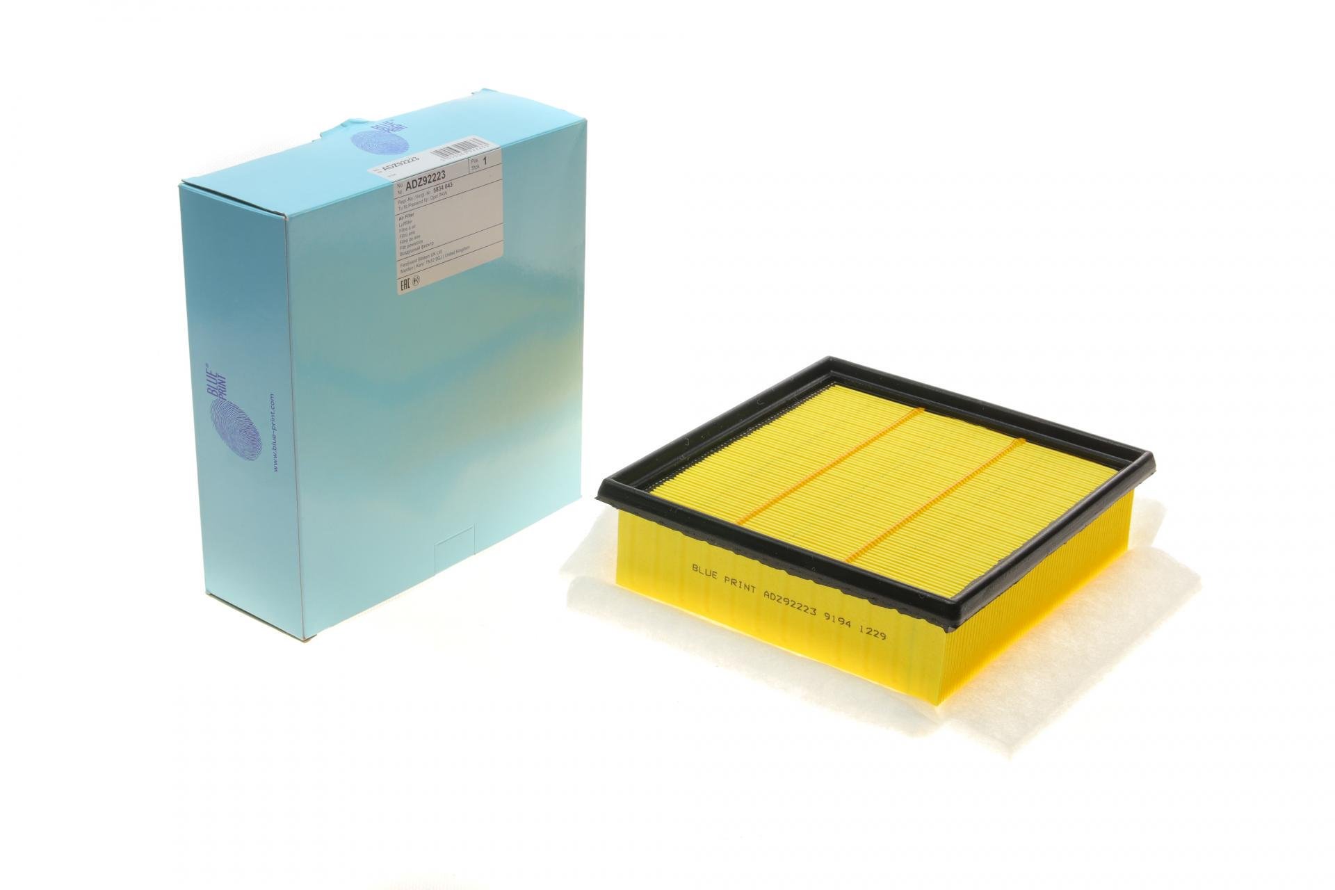 Фильтр воздушный BLUE PRINT для Opel Corsa D/E 1,0/1,3CDTI/1,4/1,7CDTI 06- (ADZ92223)