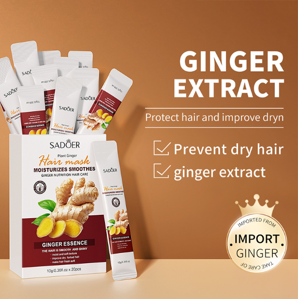 Маска для волос укрепляющая Sadoer Ginger Essence Hair Mask с экстрактом имбиря 10 г (2101969449) - фото 3