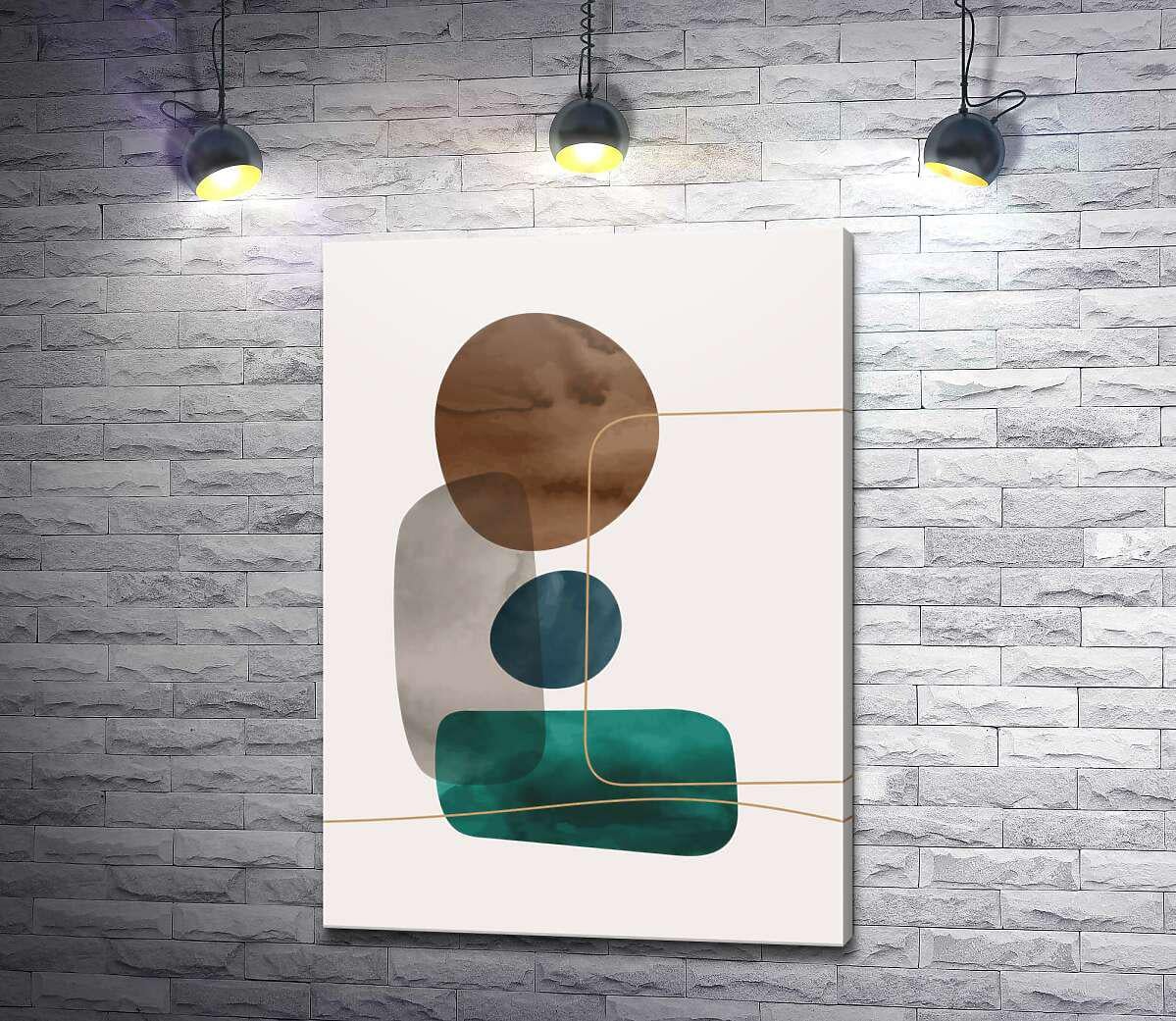 Картина ArtPoster Лінії і абстрактні образи геометричних фігур 36x50 см Модуль №1 (004221)