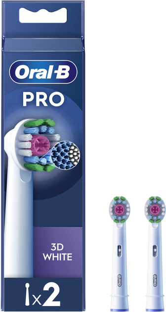 Насадки для електричної зубної щітки Oral-B Pro 3D White 2 шт. (23536945)