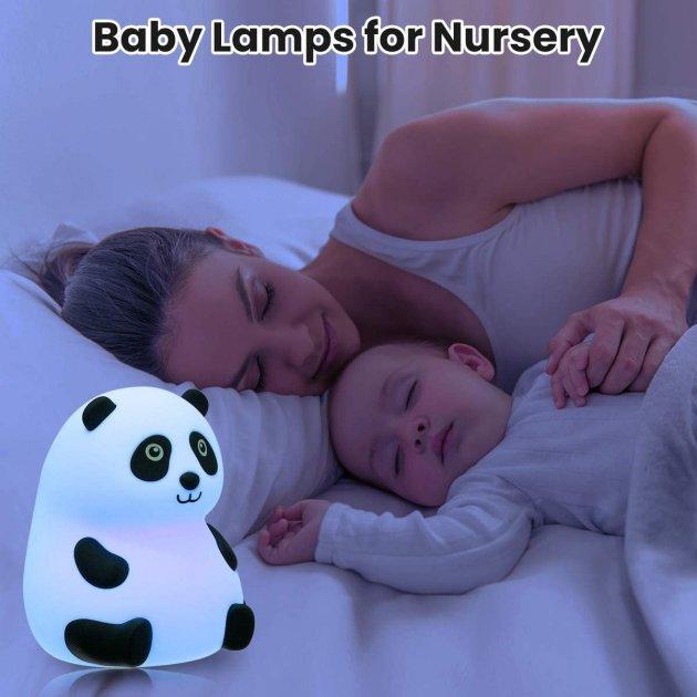 Нічник силіконовий м'який Панда LED на акумуляторі 7 кольорів Різнокольоровий (1535794200) - фото 6 Нічник силіконовий м'який Панда LED на акумуляторі 7 кольорів Різнокольоровий (1535794200) - фото 6