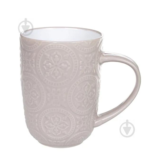 Чашка керамическая Flora 32009 Дамаск бежевая 0.4л. (MR08877)