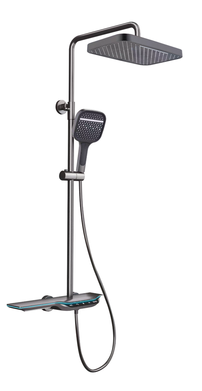 Душевая колонна Mixxus Premium SPACE-009-J с термостатическим смесителем 3 режима Graphite (MI654)