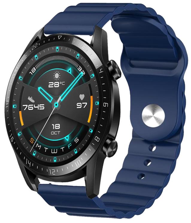 Ремешок Wave для Huawei Watch GT/GT2 Dark Blue (16598) - фото 1 Ремешок Wave для Huawei Watch GT/GT2 Dark Blue (16598) - фото 1