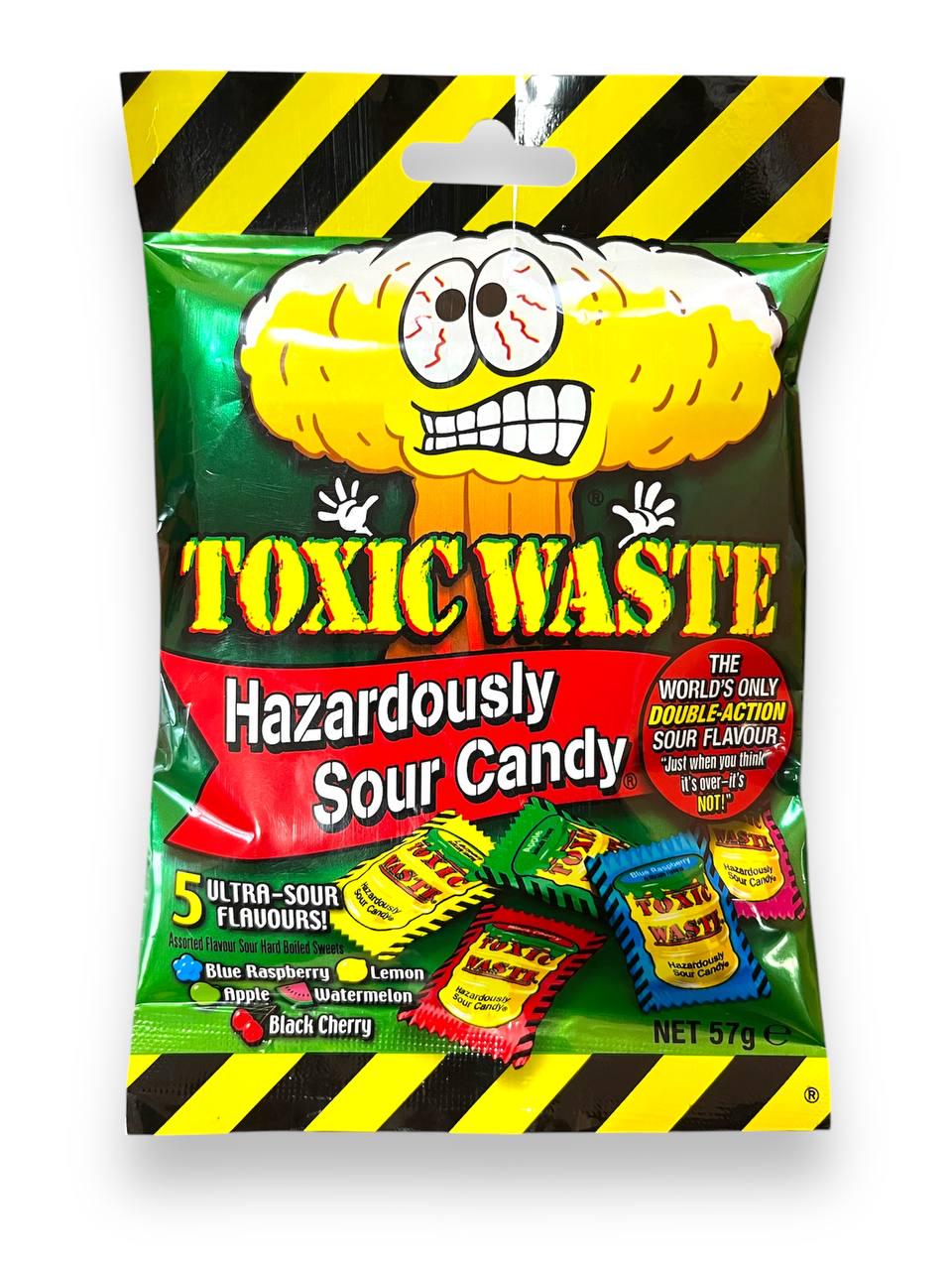 Льодяники кислі Toxic Waste Hazardously Sour candy 57 г (00000006291)