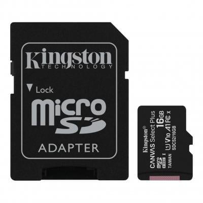 Карта памяти Kingston microSDHC Class 10 + адаптер 16 GB Карта памяти Kingston microSDHC Class 10 + адаптер 16 GB
