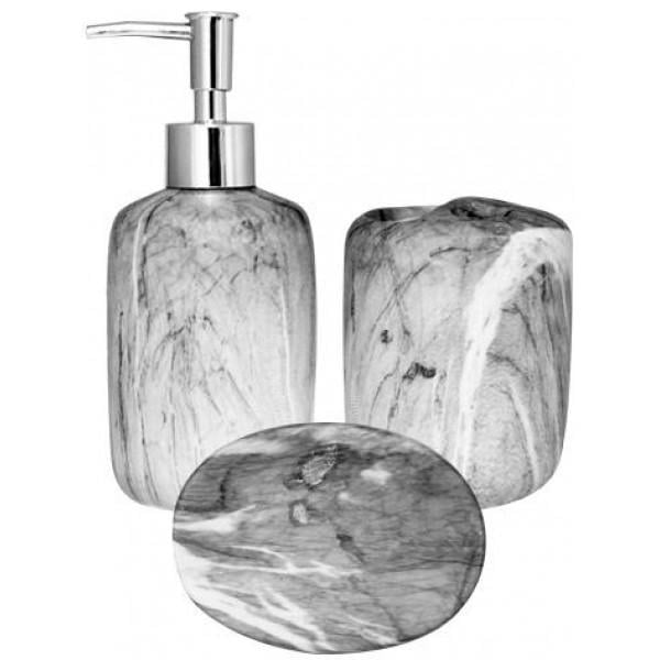 Набор аксессуаров для ванной комнаты керамический SNT Мрамор (MSN-889-06-001)