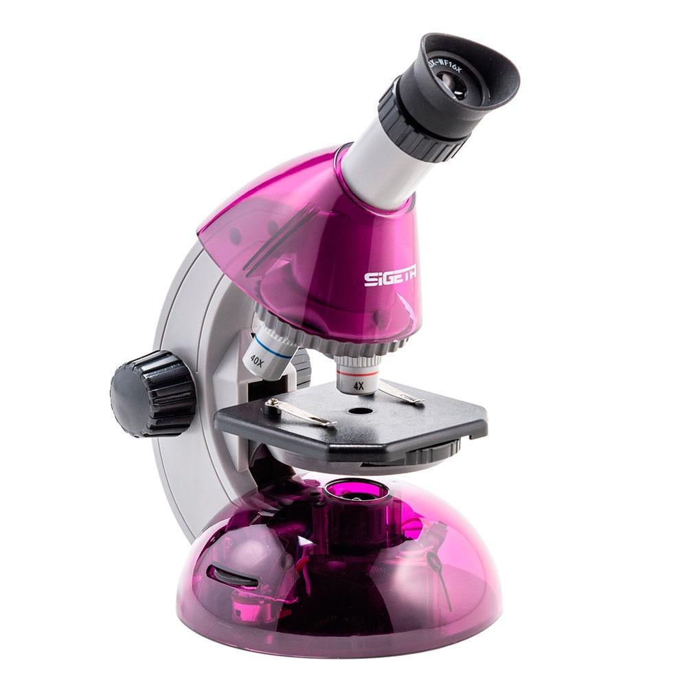 Микроскоп детский SIGETA MIXI 40x-640x Фиолетовый (2537374975)