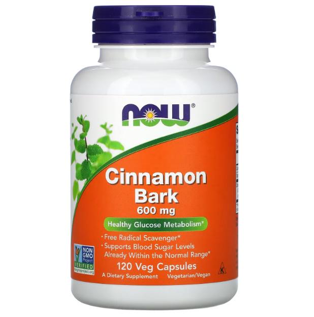 Кора кориці NOW Foods Cinnamon Bark 600 mg 120 Veg Caps