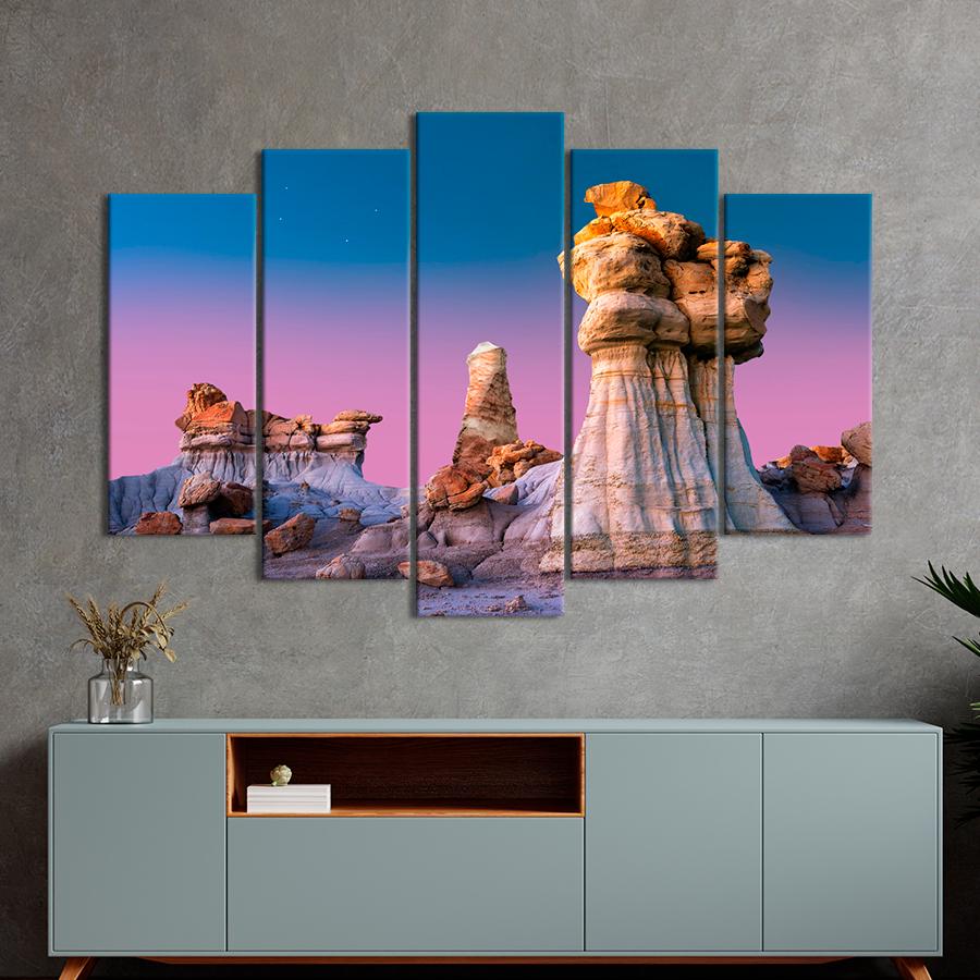 Картина природа Необычный пейзаж пустоши Бисти 137x85 см (A1118-5)