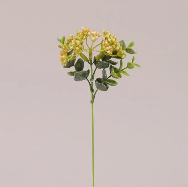 Веточка декоративная Flora с желтым цветом 12 шт. (72636)