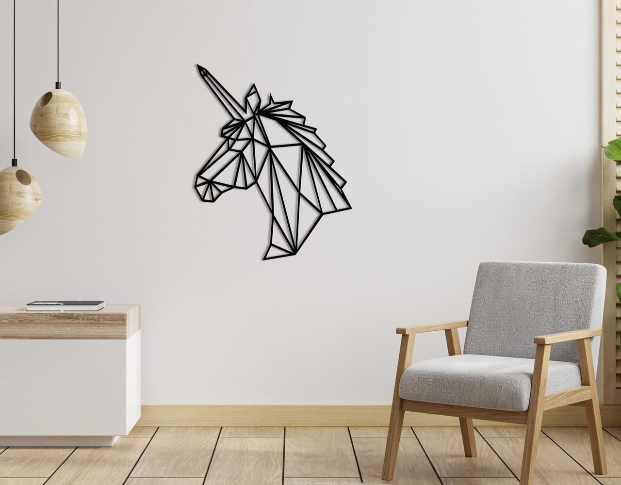 Декоративное панно на стену Upwood Decor Unicorn 43,4х35 Black (1576685650)