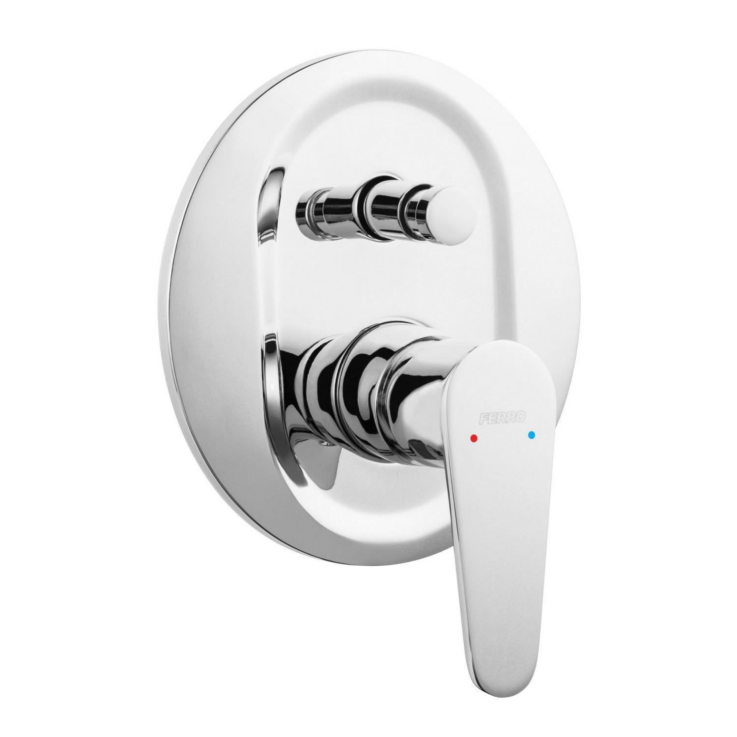 Смеситель скрытого монтажа Ferro Algeo BAG7P с переключателем Хром (175037)