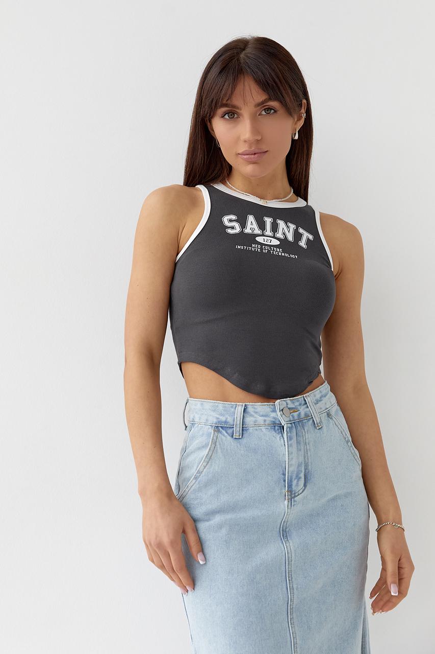 Майка женская "Saint" M Темно-серый (10505045)