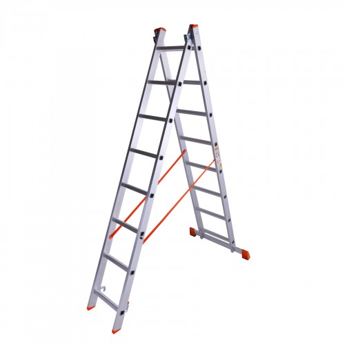 Сходи двосекційні алюмінієва Laddermaster Sirius 2x8 сходинок A2A8