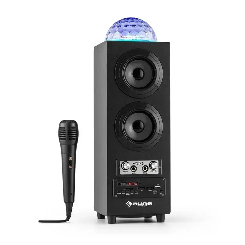 Динамик DiscoStar портативний 2.1 с USB-батареей LED1 Black (10028847)