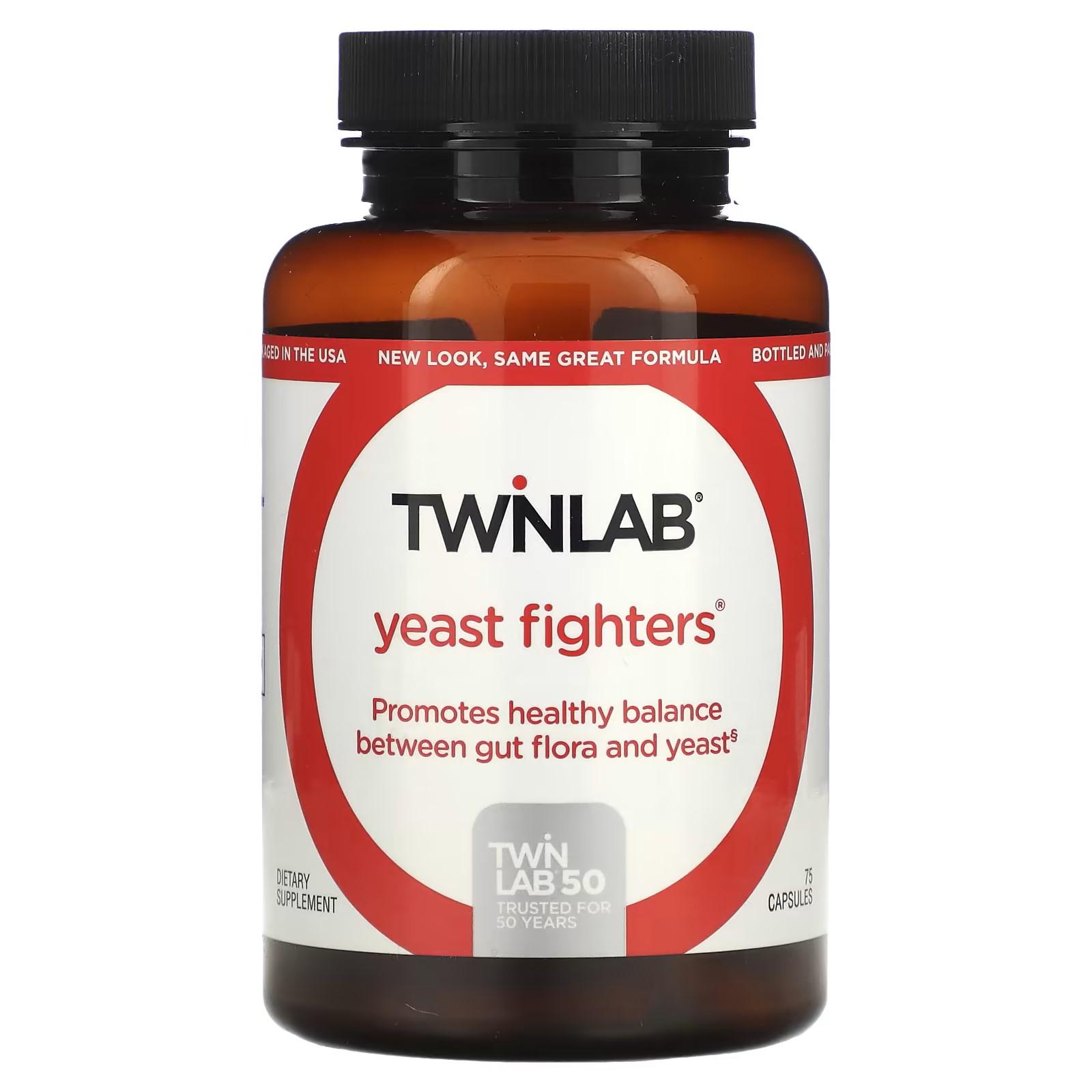 Добавка для здоровья микрофлоры кишечника Twinlab Yeast Fighters 75 Capsules - фото 1