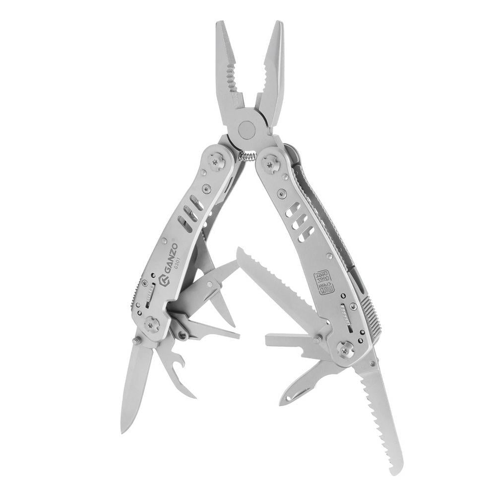 Мультитул Ganzo G301 16,5 см 26 функцій Сірий/біти та чохол