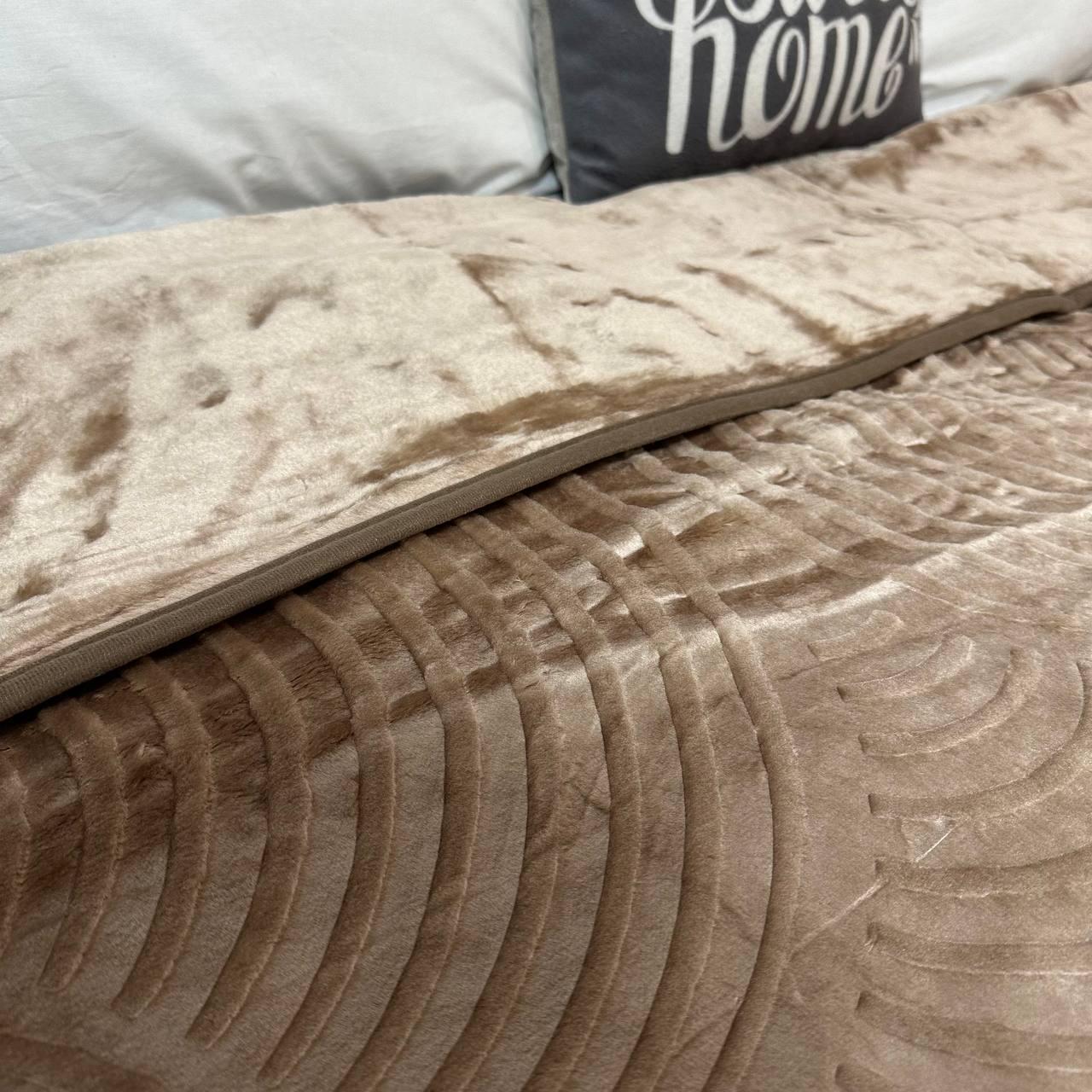 Покривало на ліжко акрилове 200x230 см Кавовий (P-акрил-16) - фото 3