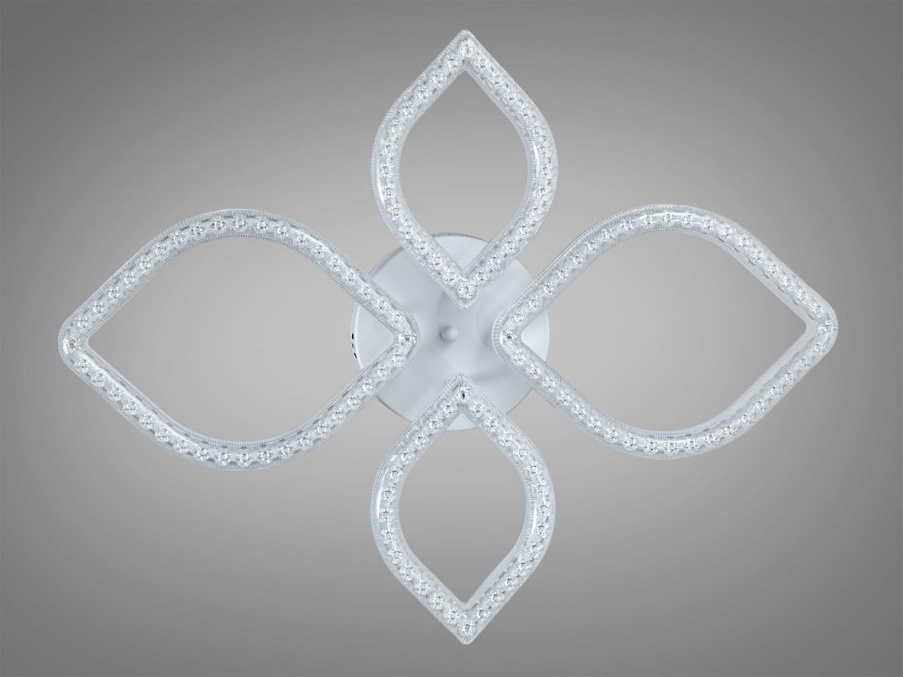 Люстра світлодіодна стельова акрилова для вітальні Diasha MX4773/2+2WH Білий (2894551251)