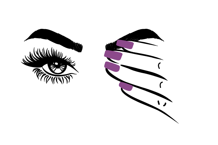 Наклейка интерьерная FroDecal Женственный взгляд 1000х600 мм Черный/Лавандовый (fr00325_2_070_043)