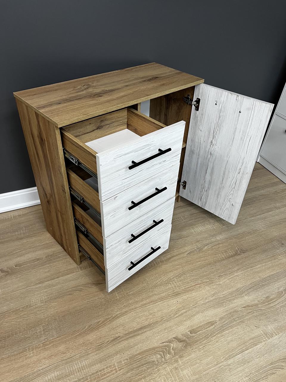 Комод Стандарт 4+1 800х792х350 мм Дуб Аппалачі/Аляска - фото 4 Комод Стандарт 4+1 800х792х350 мм Дуб Аппалачі/Аляска - фото 4