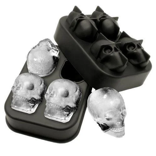 Форма для льда Череп 3D Skull Black (2479515561)