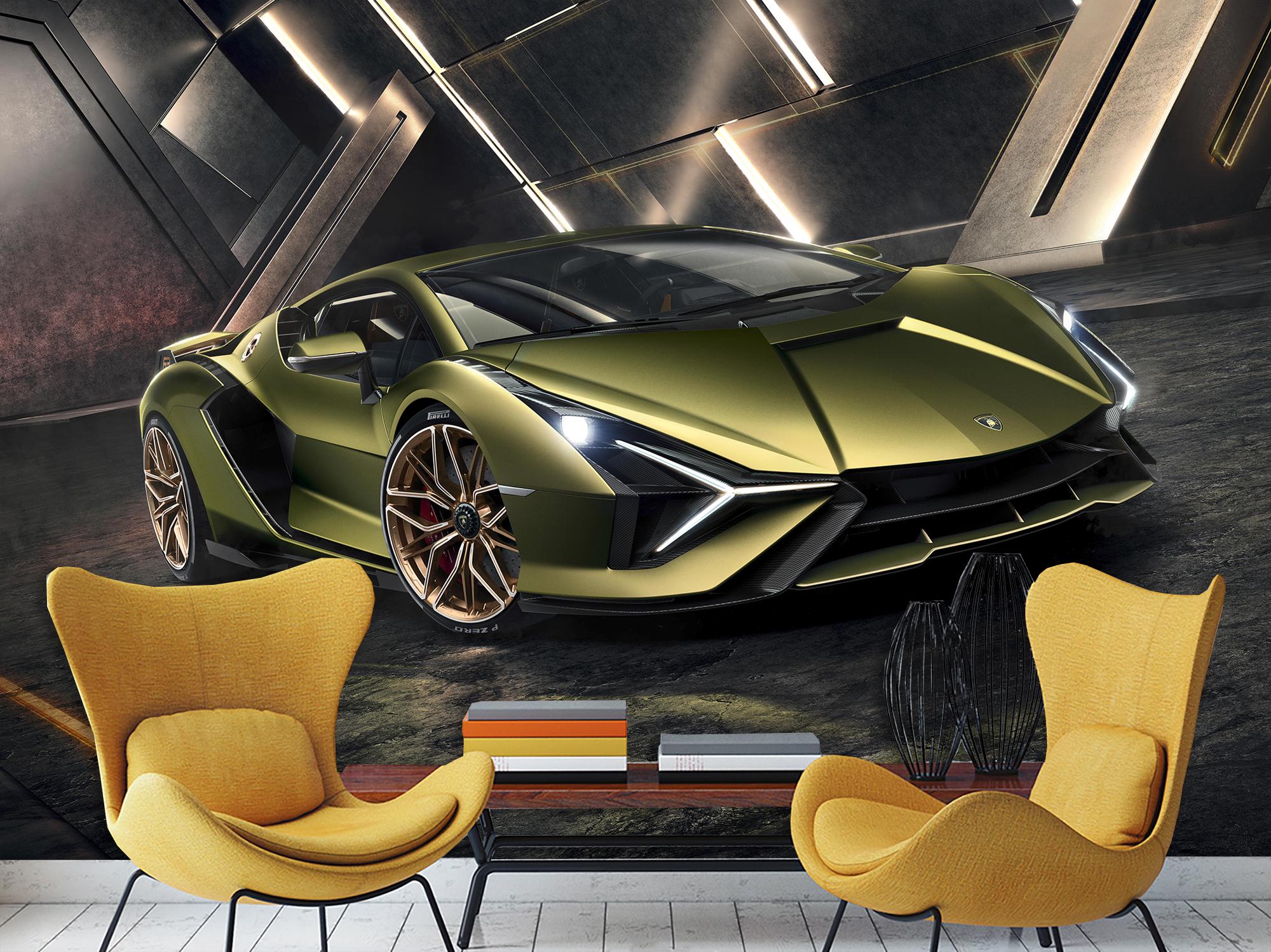 Фотообои флизелиновые Upstream с рисунком авто Lamborghini120х180 см (S5CAR-009/2)