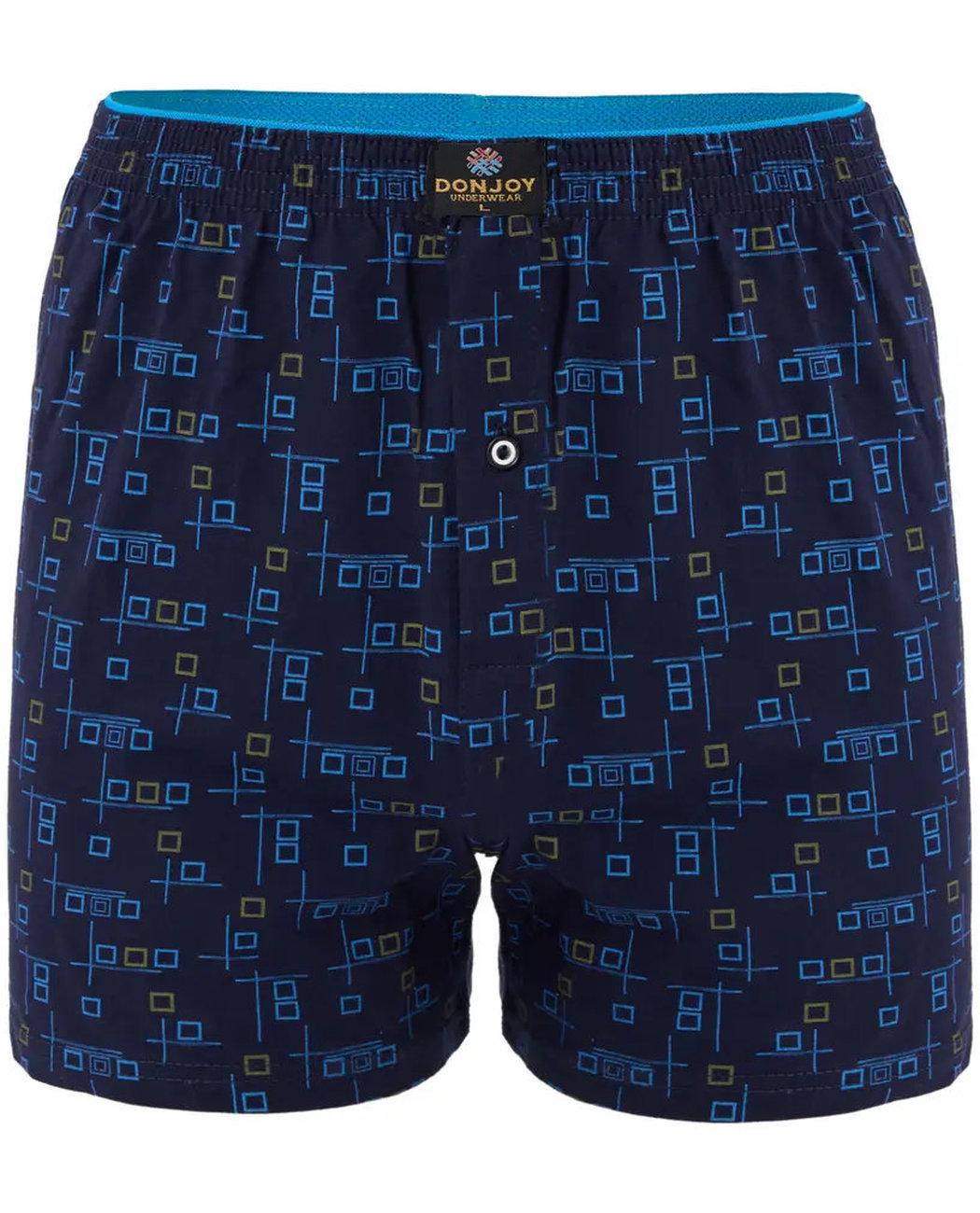 Трусы-шорты мужские семейные DonJoy DJ101.BLSQ Квадраты M Синий (8969419048351)