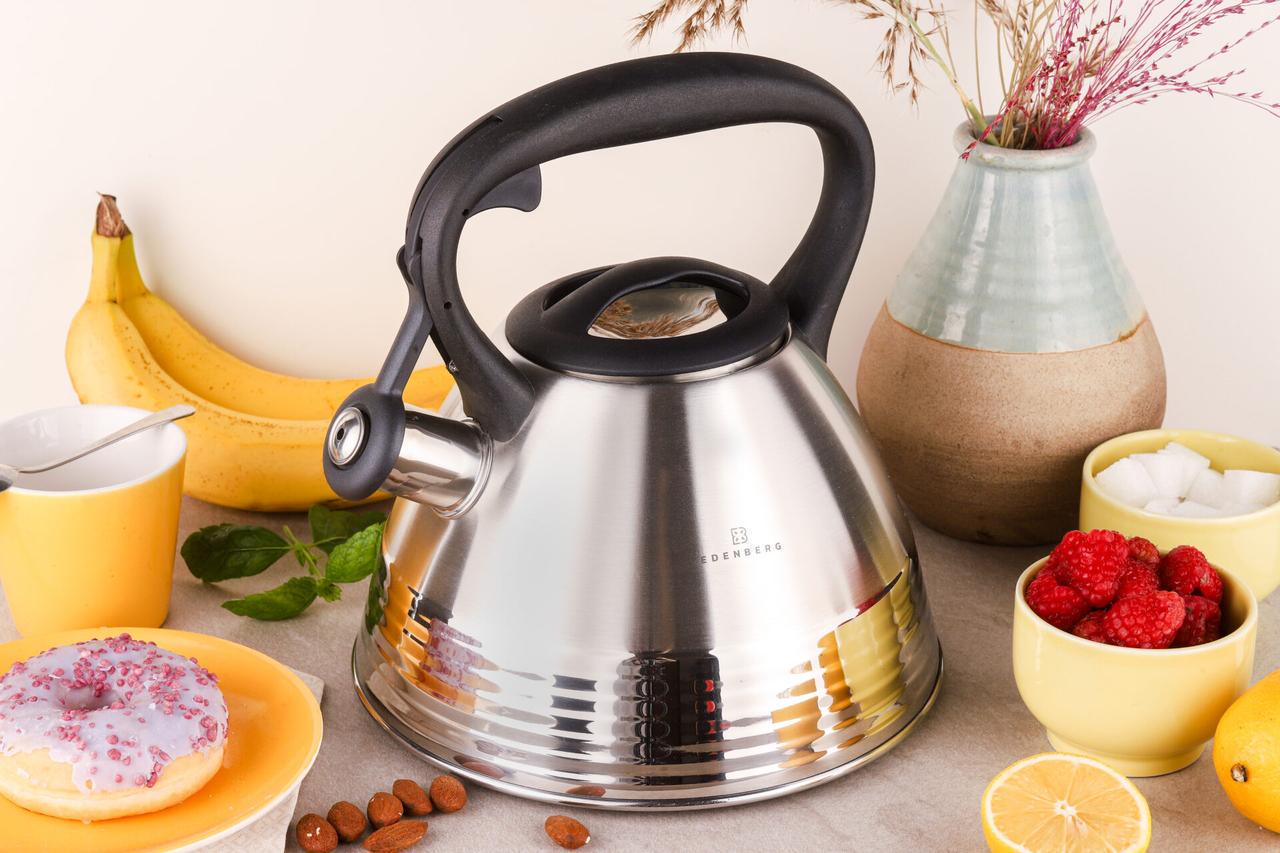Чайник со свистком для индукционной плиты Edenberg EB-8828 из нержавеющей стали 3 л (2530557646)