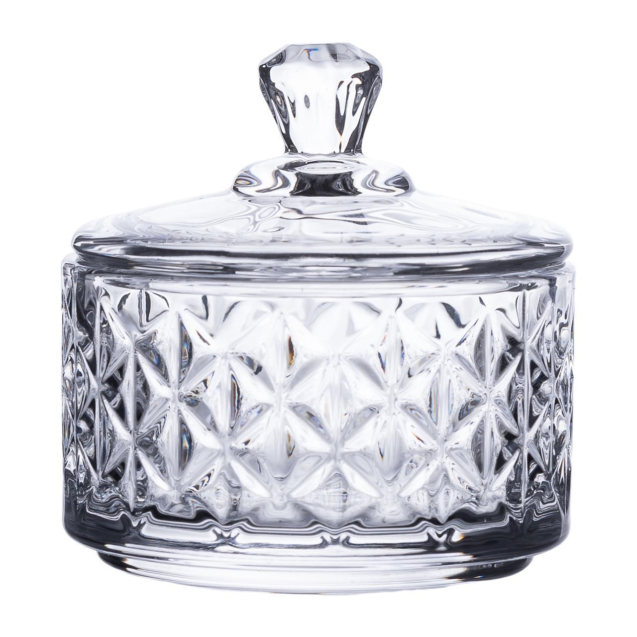 Конфетница стеклянная с крышкой Ø 6,5 см (HP-YH-30)