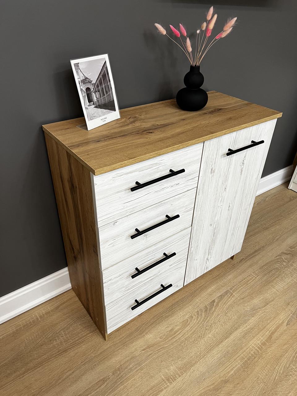 Комод Стандарт 4+1 800х792х350 мм Дуб Аппалачі/Аляска - фото 9 Комод Стандарт 4+1 800х792х350 мм Дуб Аппалачі/Аляска - фото 9