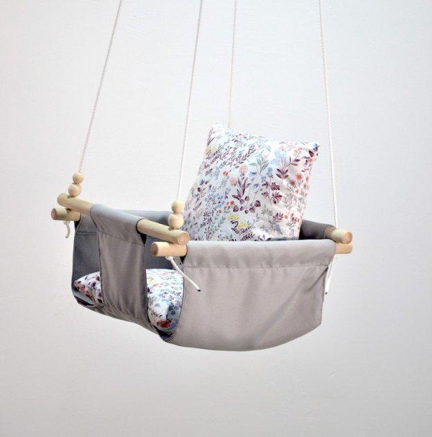 Дитяча гойдалка Infancy Гілочки з квітами Сірий (9890887) - фото 6 Дитяча гойдалка Infancy Гілочки з квітами Сірий (9890887) - фото 6