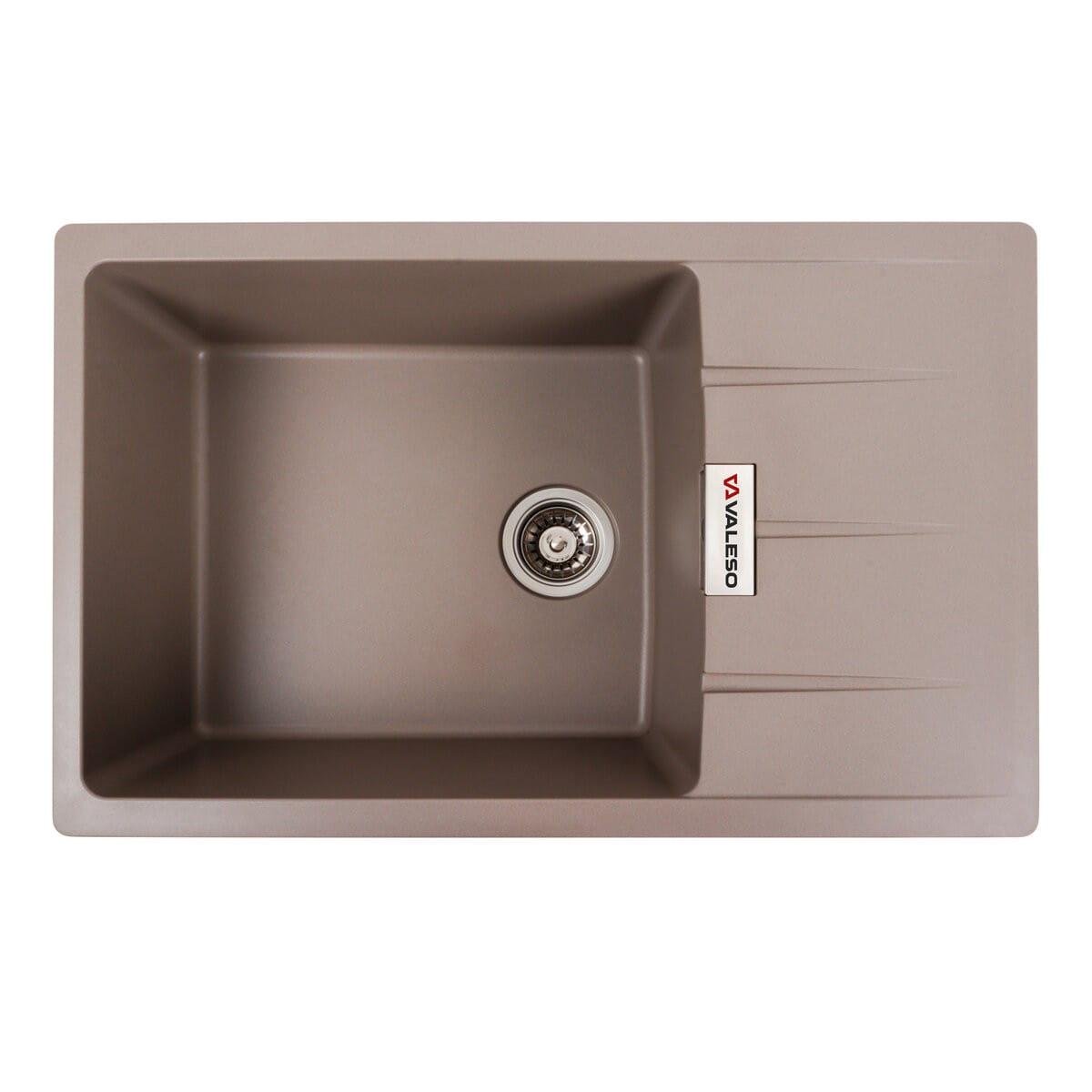 Мойка гранитная Valeso Roma 780х500 врезная прямоугольная Дюна матовый (PLTM-SP000047326)