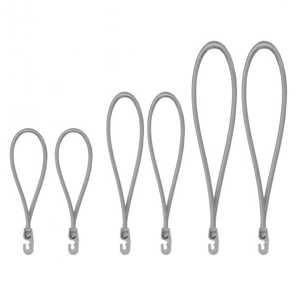 Петля эластичная Bradas PVC Bungee Cord Hook с крючком 18/25/40 см (BCH3-04SET1GY-B)