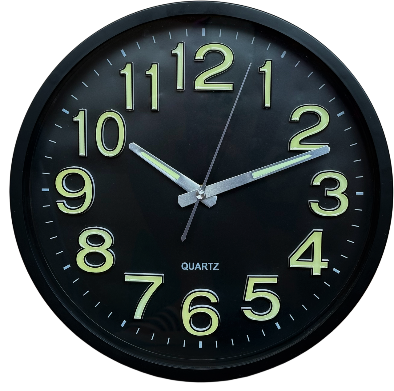 Часы настенные фосфорные бесшумные Ph-02-B 30 см Черный (2765847683)