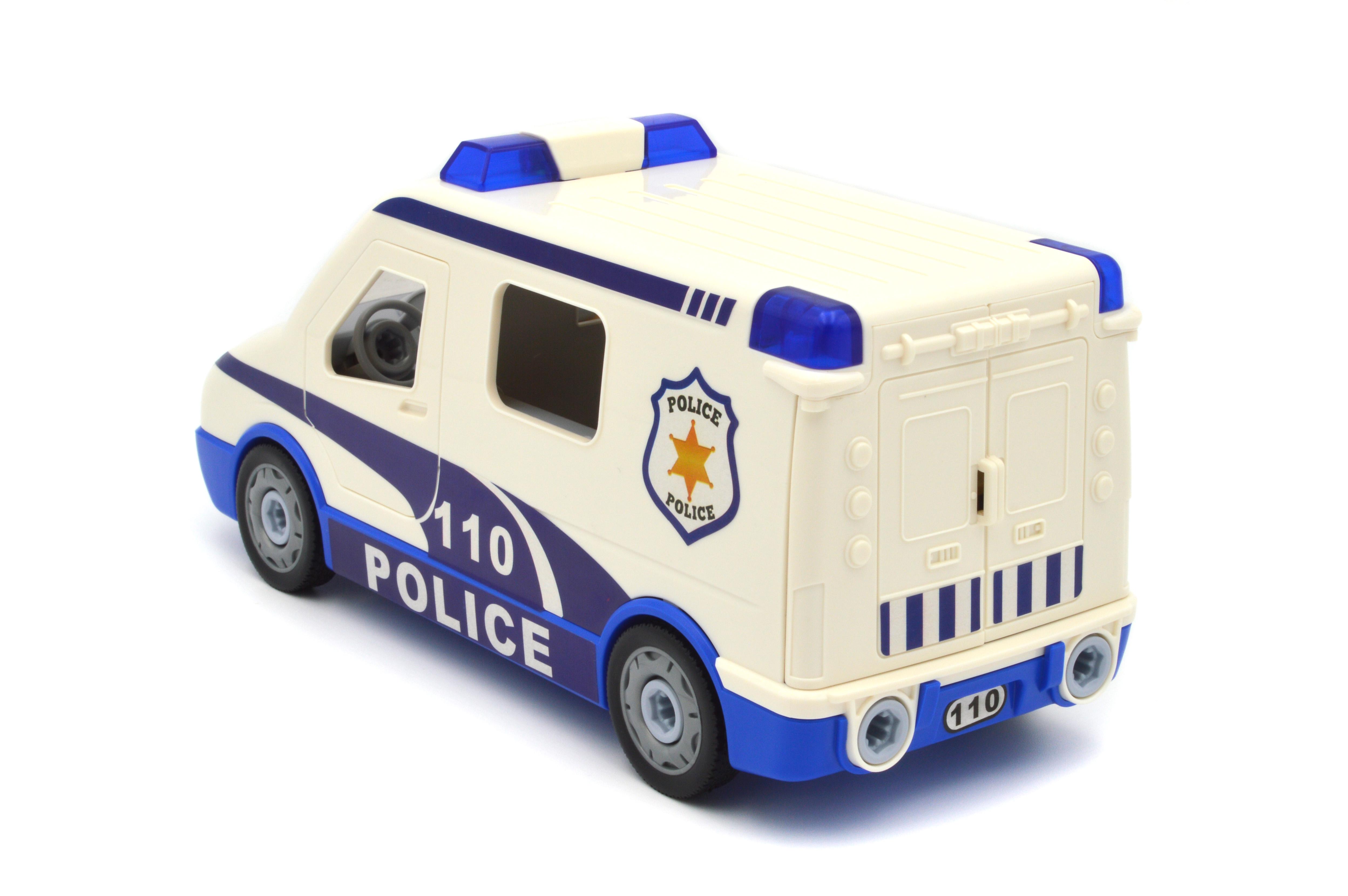 Конструктор 1369 Мікроавтобус поліція зі світловими та звуковими ефектами - фото 3 Конструктор 1369 Мікроавтобус поліція зі світловими та звуковими ефектами - фото 3