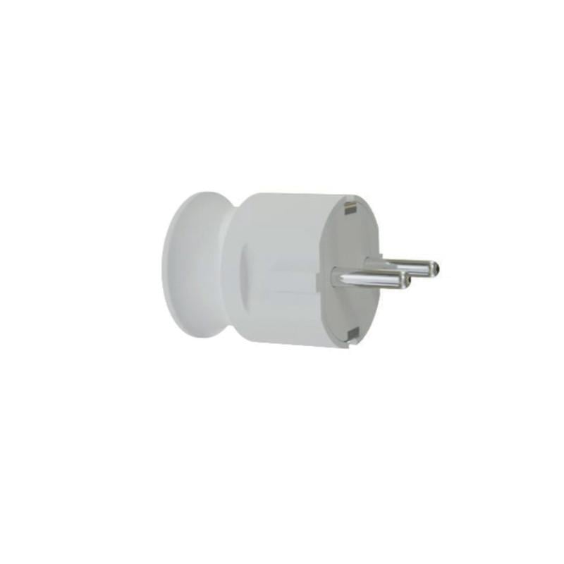 Вилка бытовая Neomax без заземления 16A 2P Белый (NX1001)