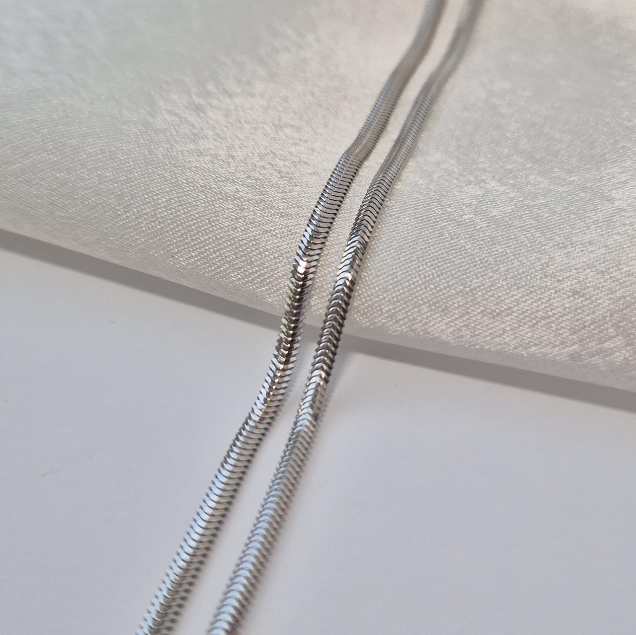 Ланцюжок плоский снейк срібло 925 проби родоване 3,90 г 40 см (222р1/40) - фото 7 Ланцюжок плоский снейк срібло 925 проби родоване 3,90 г 40 см (222р1/40) - фото 7