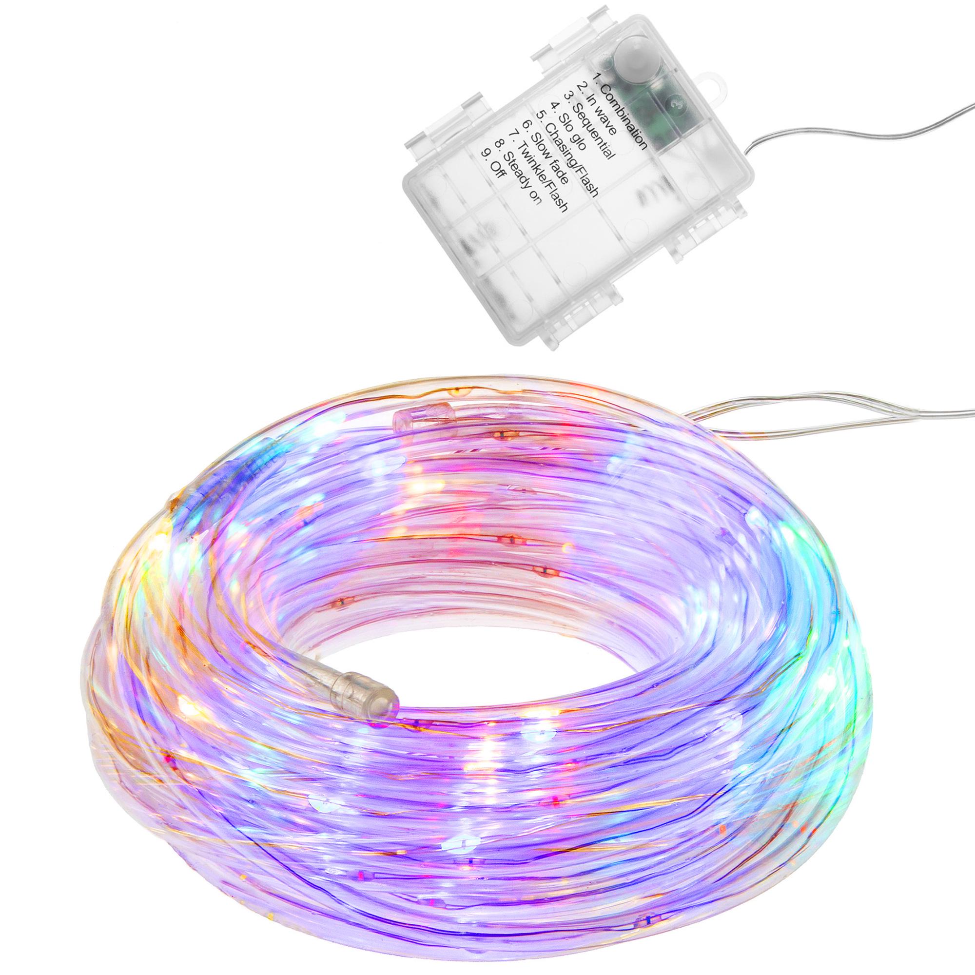 Гирлянда дюралайт Springos Rope Lights на батарейках 50 LED 5 м Mix (CL0856)