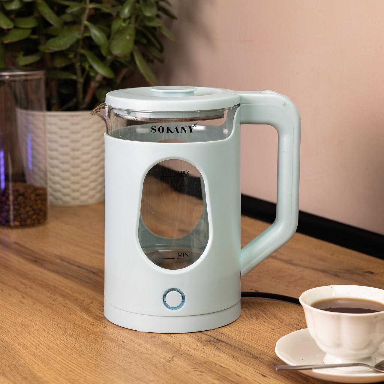 Електрочайник Sokany SK-SH-1071 2000 Вт 2,3 л Ментоловий (SK-SH-1071BL) - фото 2 Електрочайник Sokany SK-SH-1071 2000 Вт 2,3 л Ментоловий (SK-SH-1071BL) - фото 2